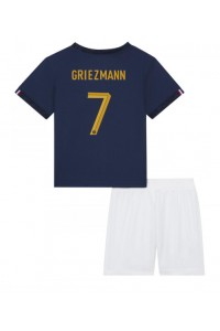 Fotbalové Dres Francie Antoine Griezmann #7 Dětské Domácí Oblečení MS 2022 Krátký Rukáv (+ trenýrky)
